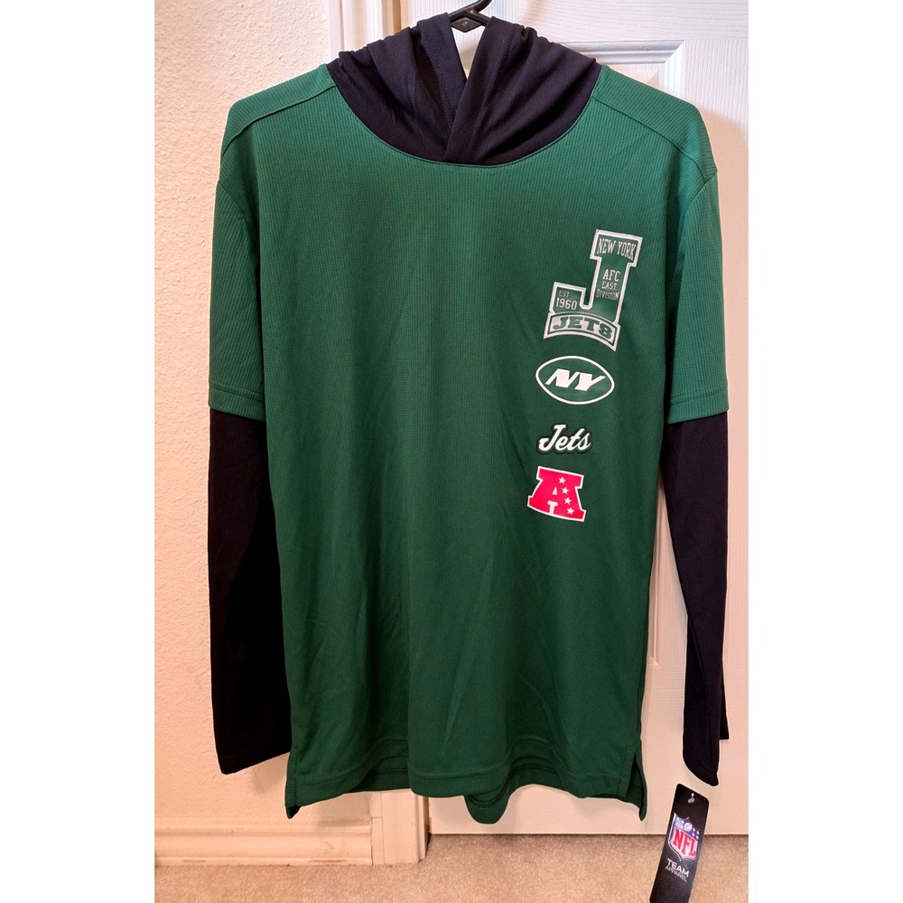 NFL NY Jets Hoodie (9K1B7FG6U-NYJ) Youth Large 14/16 Green/Black NWT